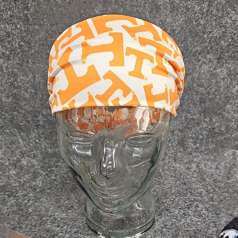 2pc Set UT VOLS Headbands, Tennessee Orange, White, Gray, One Size